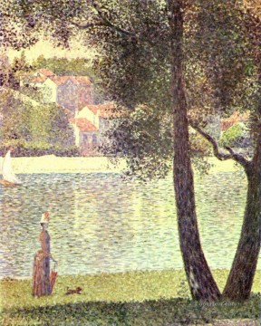 Georges Seurat Painting - the seine at courbevoie 1885